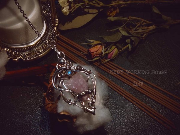 粉晶簇墜【SOLD】