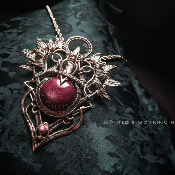 天使騎士紅寶訂製墜【SOLD】