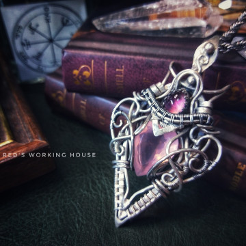 切割粉晶墜【SOLD】