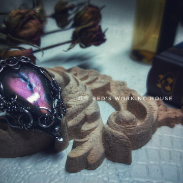 特殊粉紫透拉長戒【SOLD】