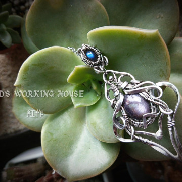 深刻 星光藍寶墜