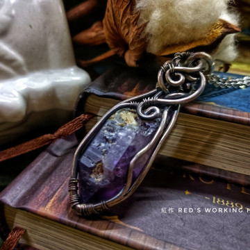 南非紫晶柱小品墜【SOLD】